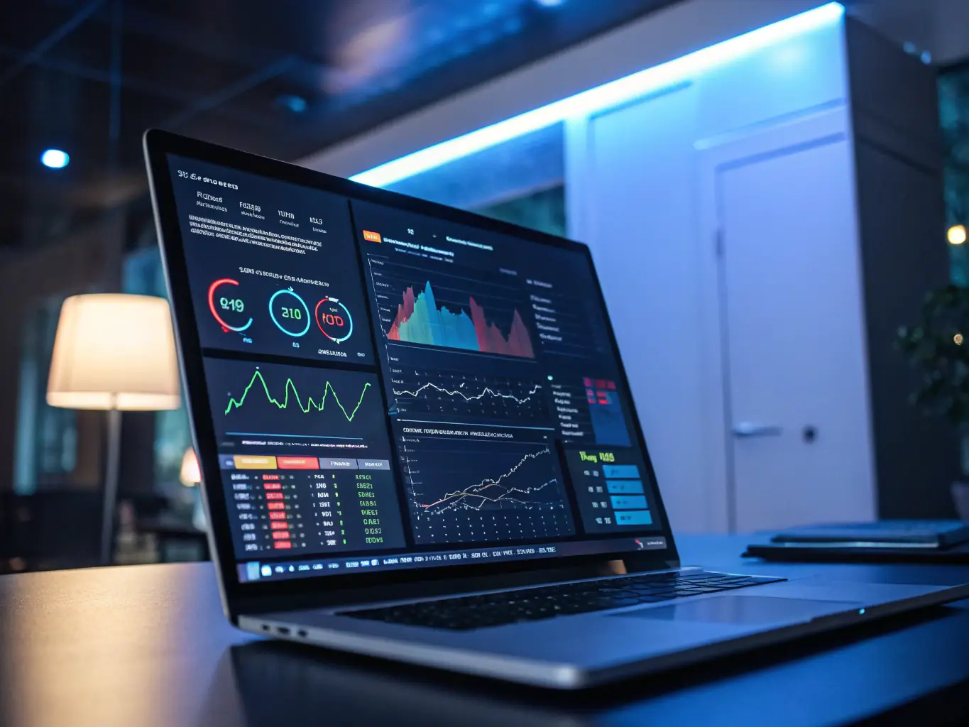 A graphic representation of data analytics showing improved response times and customer satisfaction scores as a result of implementing AI-powered customer support solutions.
