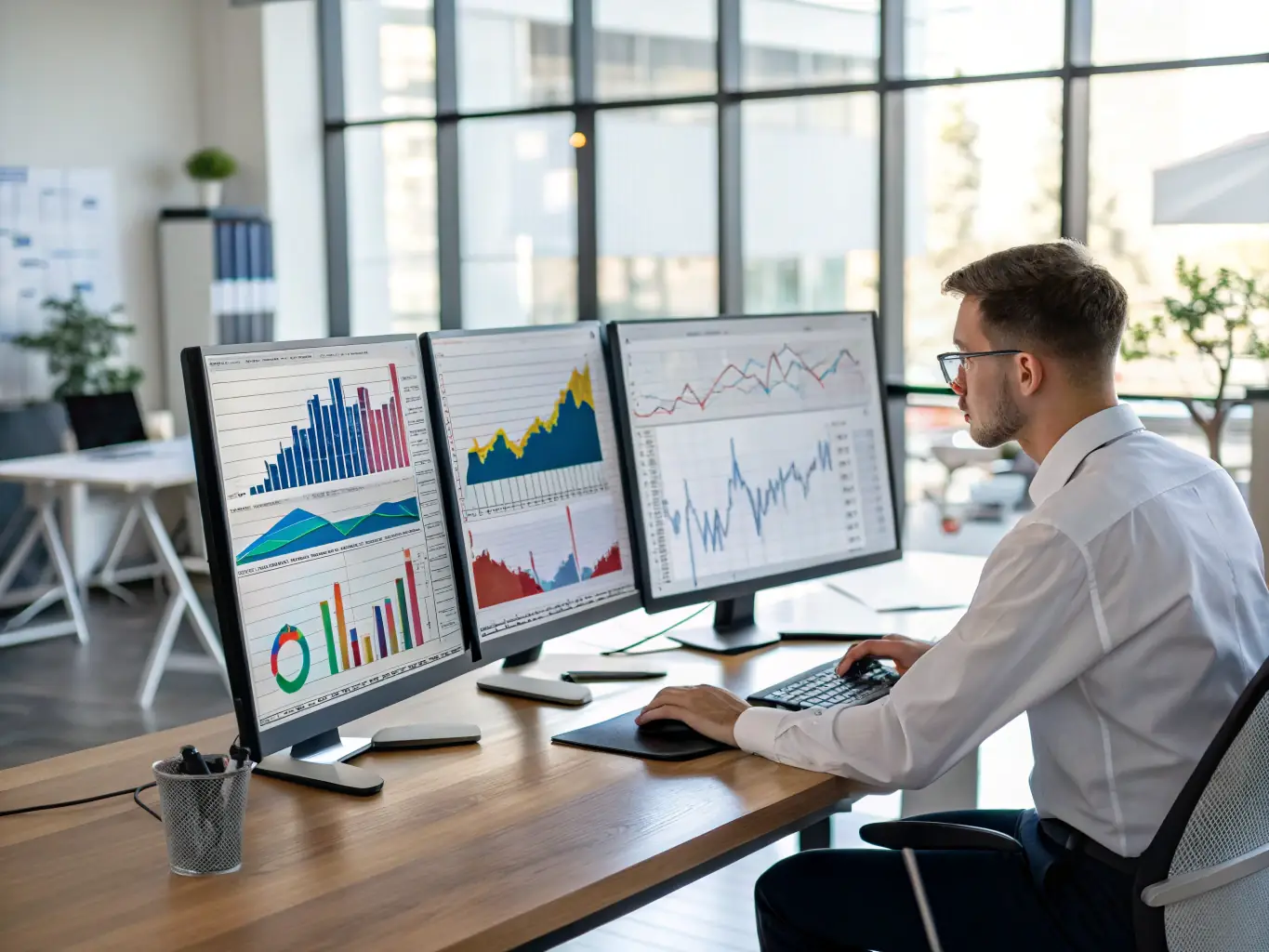 A visual representation of data analysis and reporting, showing how CenturyAutomations tracks key performance indicators (KPIs) and provides actionable insights to optimize digital marketing campaigns.