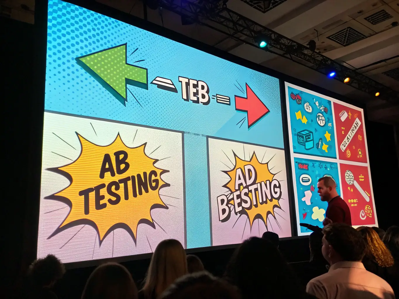 A series of A/B testing results displayed in a clear, concise format, showcasing the impact of different variations on key performance indicators and highlighting opportunities for continuous improvement.