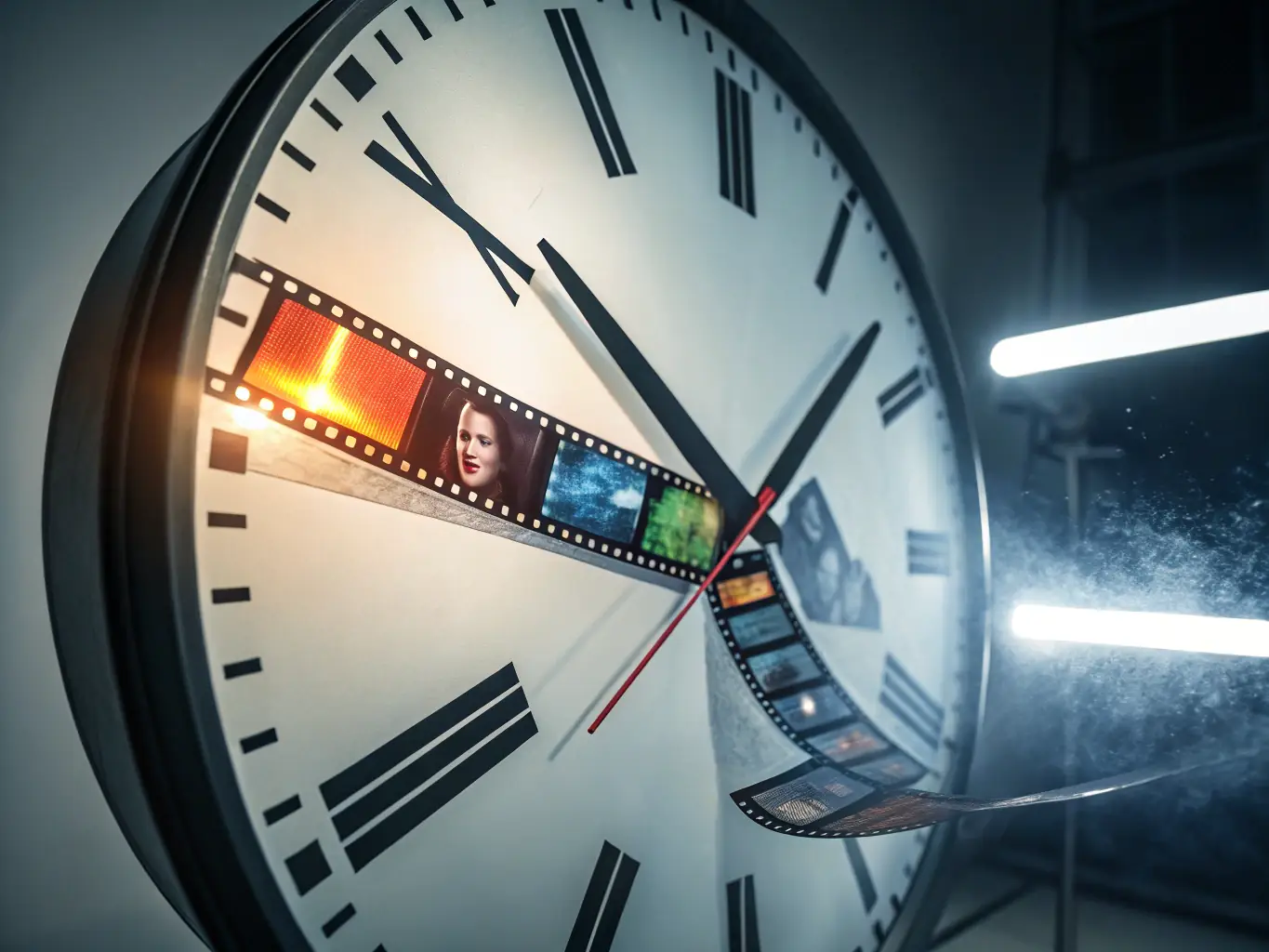 A graphic showing a clock with a rocket taking off, symbolizing faster response times with AI chat systems.