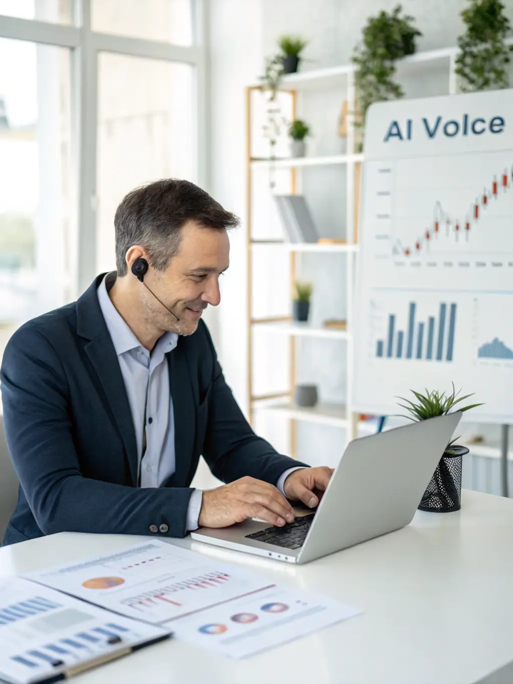 A financial advisor using an AI chat system to offer personalized financial advice and answer customer queries in the finance industry.