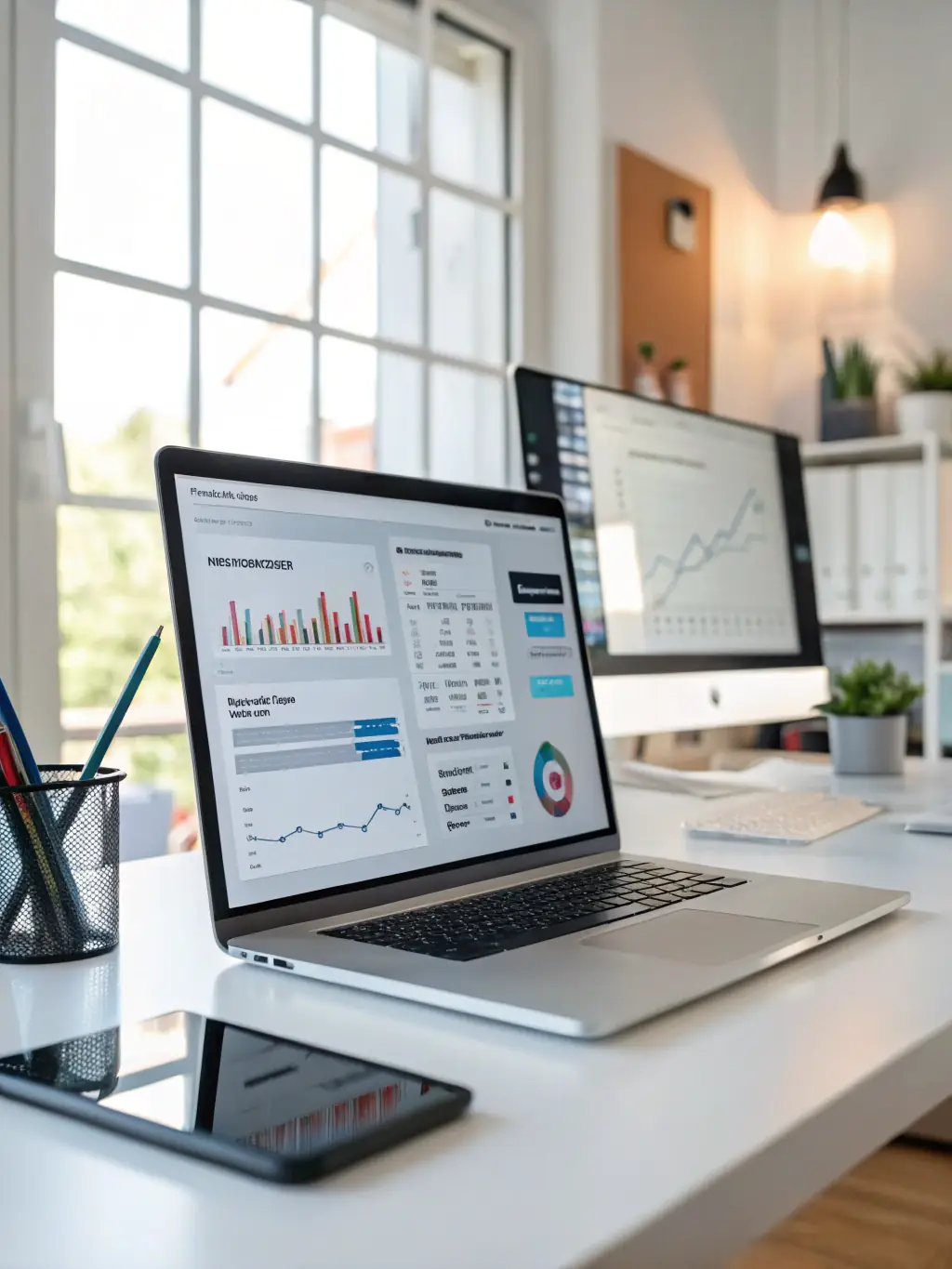 An AI interface managing internal workflows on a sleek dashboard, representing CenturyAutomations' Internal Ops Assistant.